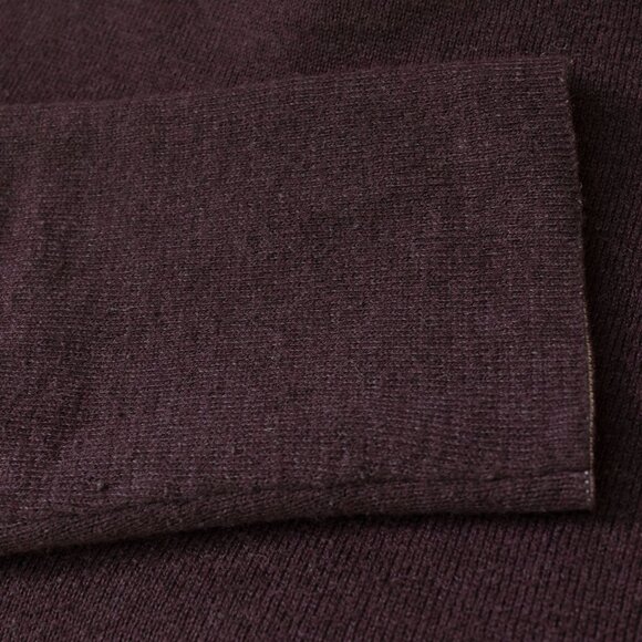 Aspen Mock Neck Sweater Oxblood Double Knit Minimal Scandi Girl Tunic Pullover - Picture 9 of 11